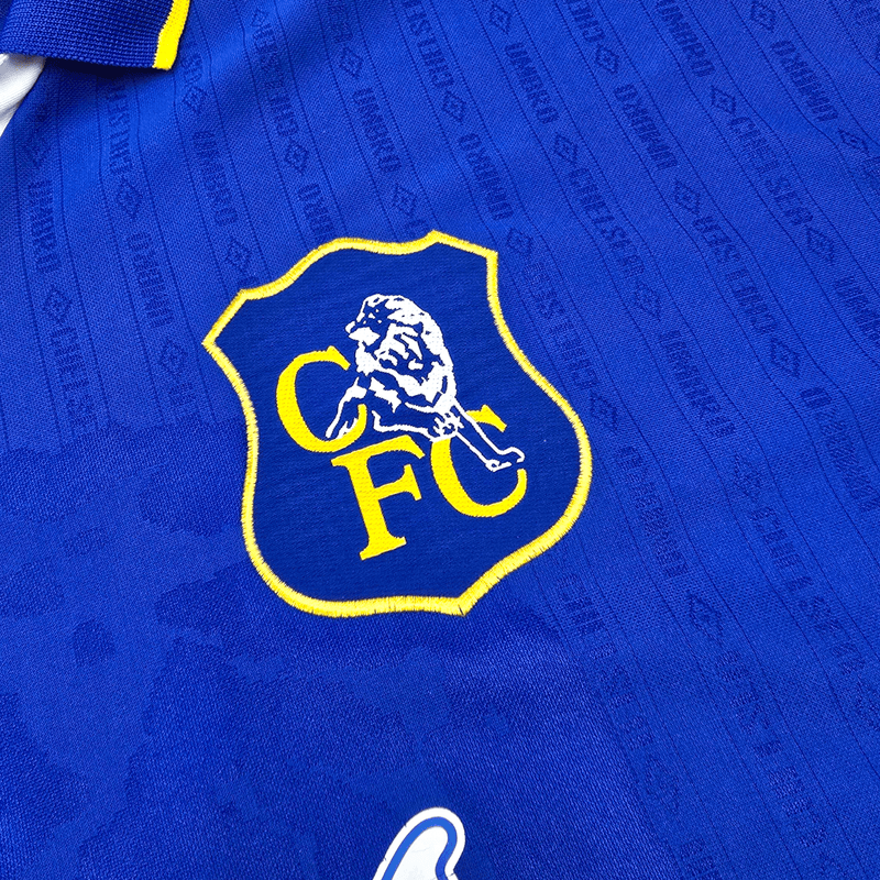 1995/97 Chelsea Home Football Shirt (XL) Umbro 4 Gullit - Football Finery - FF301849