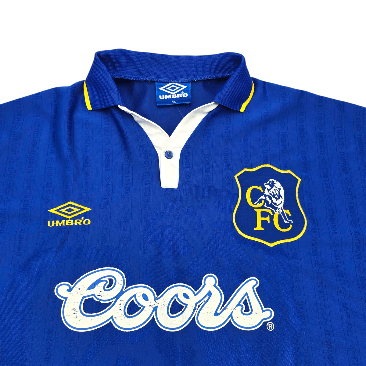 1995/97 Chelsea Home Football Shirt (XL) Umbro 4 Gullit - Football Finery - FF301849