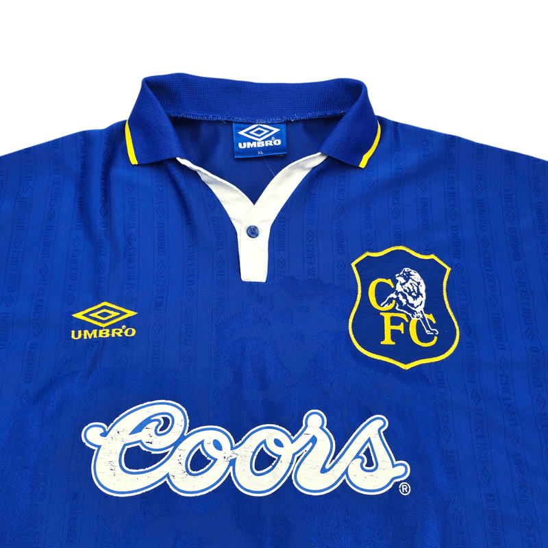 1995/97 Chelsea Home Football Shirt (XL) Umbro 4 Gullit - Football Finery - FF301849