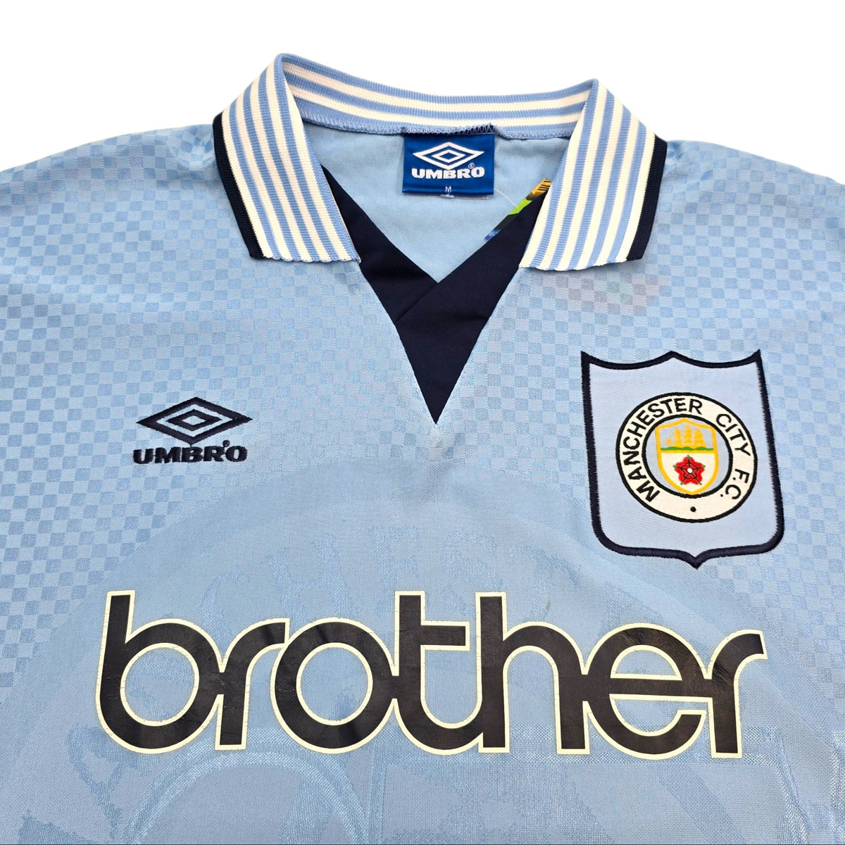 1995/97 Manchester City Home Football Shirt (M) Umbro - Football Finery - FF306051