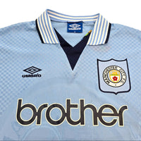 1995/97 Manchester City Home Football Shirt (M) Umbro - Football Finery - FF306051