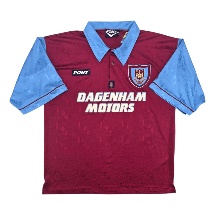 1995/97 West Ham United Home Football Shirt (L) PONY - Football Finery - FF303004