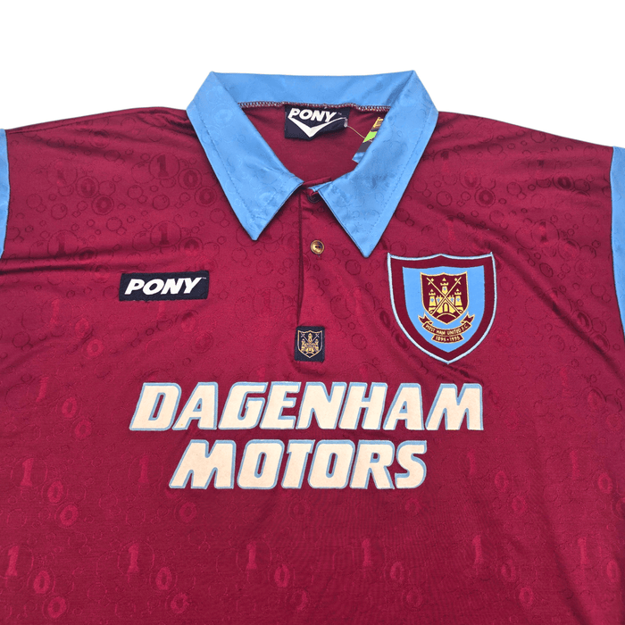1995/97 West Ham United Home Football Shirt (L) PONY - Football Finery - FF303004