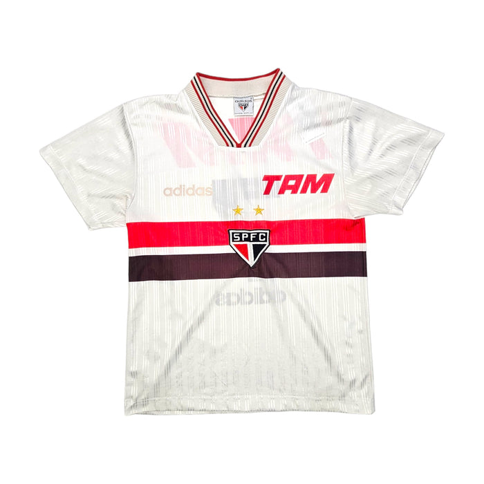 1996 Sao Paulo Home Football Shirt (M) Adidas # 7 (Adriano) - Football Finery - FF203258