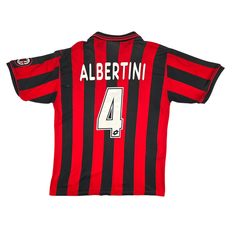 1996/97 AC Milan Home Football Shirt (L) Lotto 4 Albertini - Football Finery - FF301473
