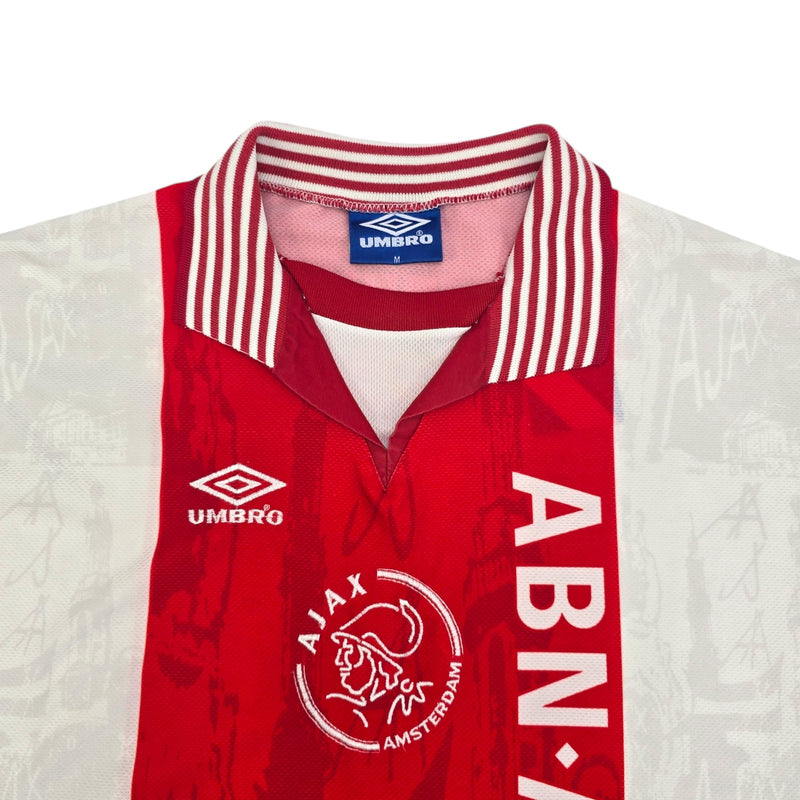1996/97 Ajax Home Football Shirt (M) Umbro #9 Kluivert - Football Finery - FF204208