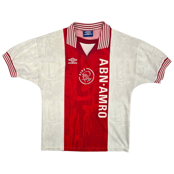 1996/97 Ajax Home Football Shirt (M) Umbro #9 Kluivert - Football Finery - FF204208