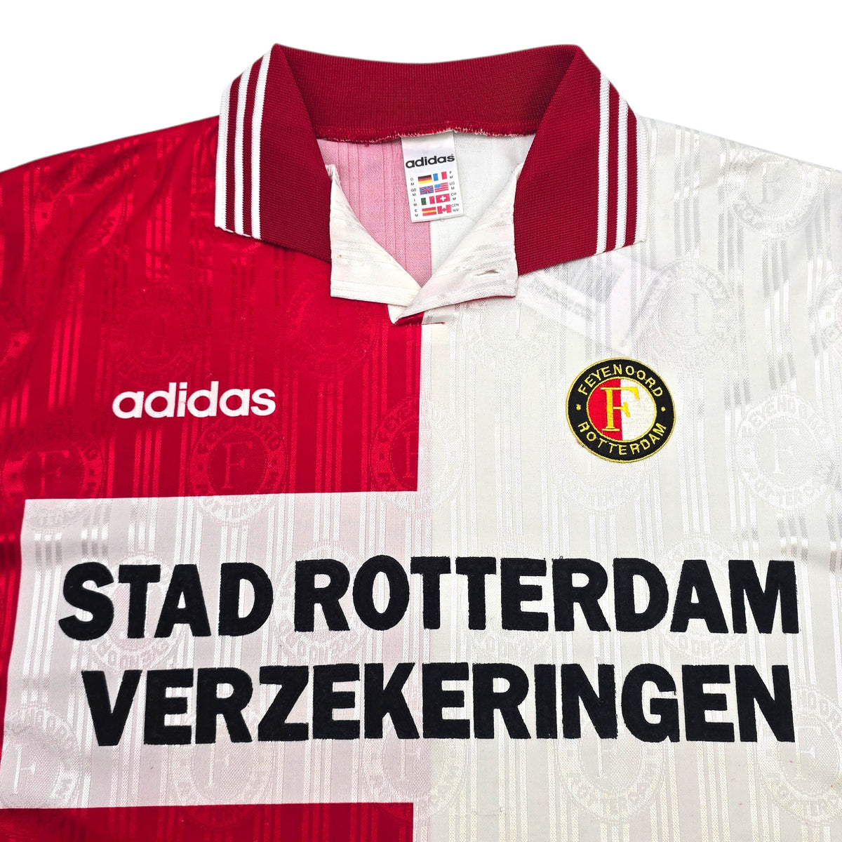 1996/97 Feyenoord Home Football Shirt (M) Adidas - Football Finery - FF306076