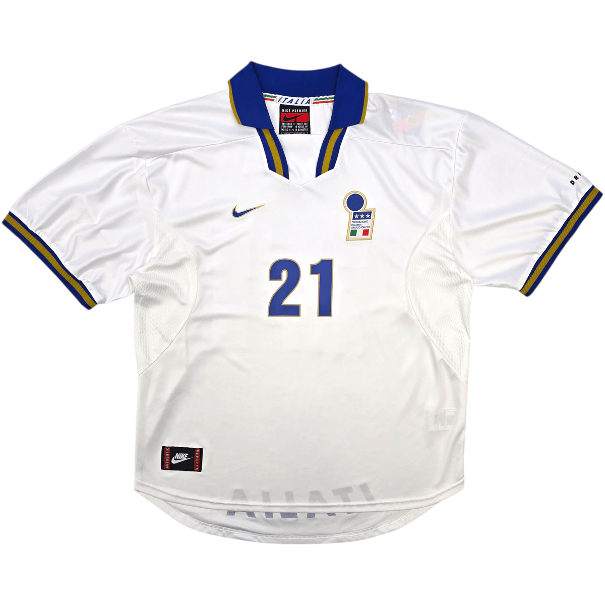 1996/97 Italy Away Football Shirt (2XL) Nike 21 Zola - Football Finery - FF303656
