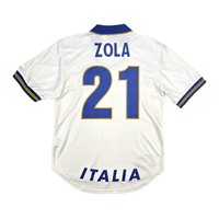 1996/97 Italy Away Football Shirt (M) Nike 21 Zola - Football Finery - FF302384