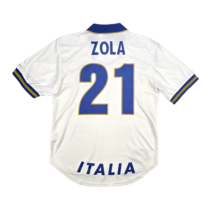 1996/97 Italy Away Football Shirt (M) Nike 21 Zola - Football Finery - FF302384