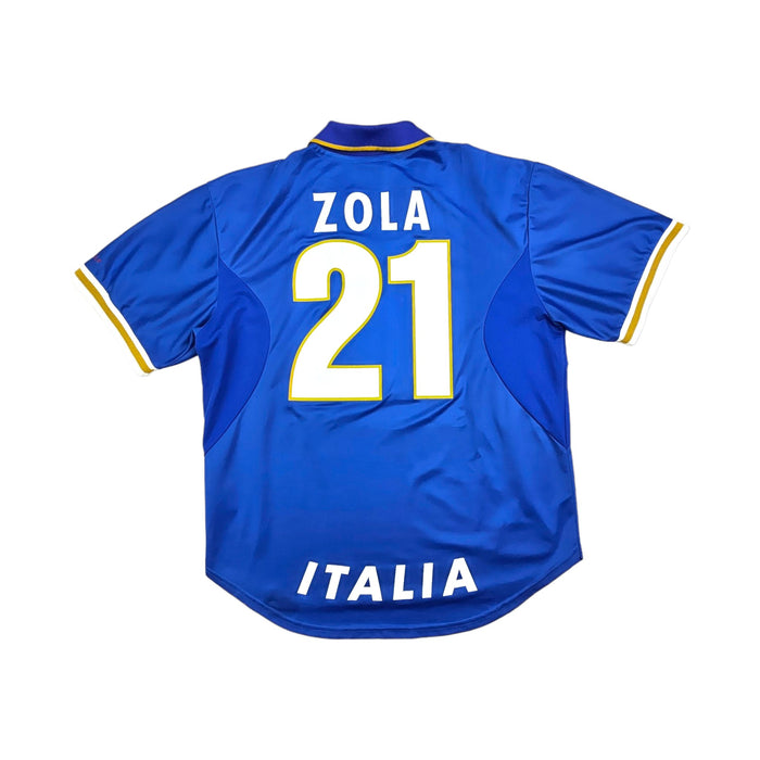 1996/97 Italy Home Football Shirt (XL) Nike # 21 Zola - Football Finery - FF202714