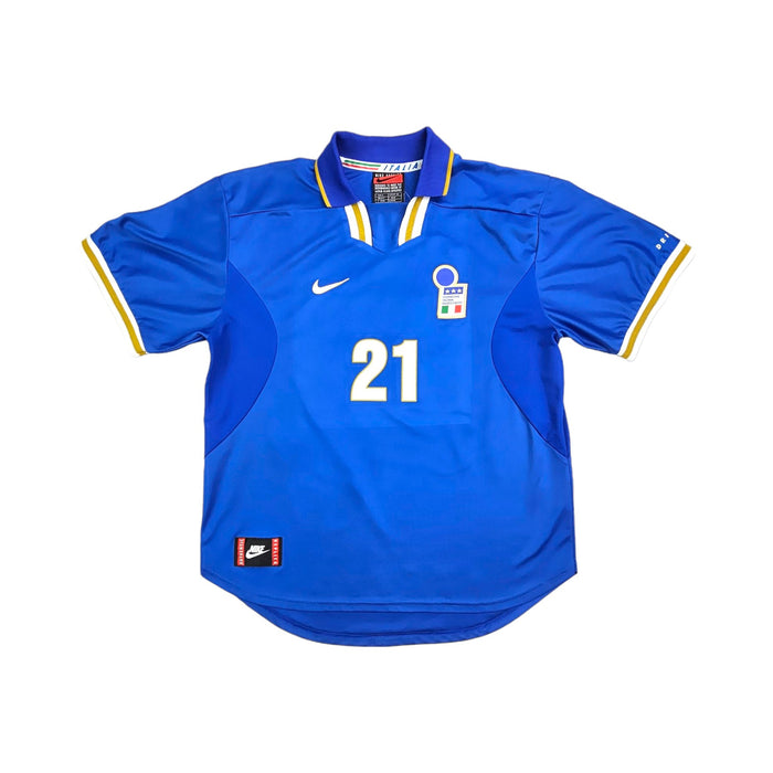 1996/97 Italy Home Football Shirt (XL) Nike # 21 Zola - Football Finery - FF202714