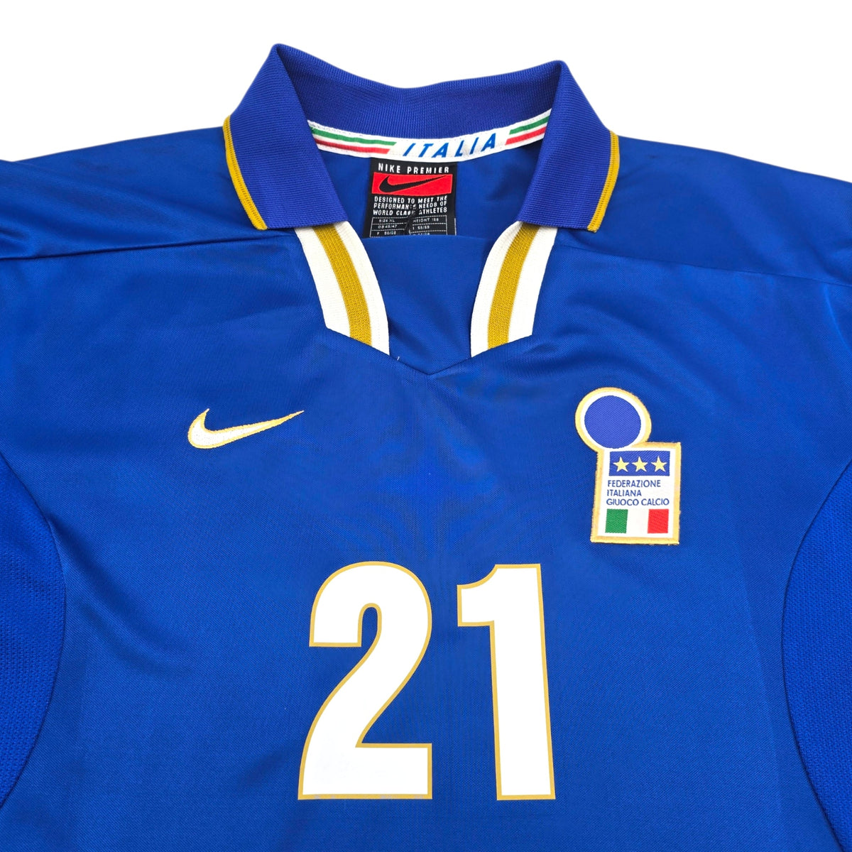 1996/97 Italy Home Football Shirt (XL) Nike 21 Zola - Football Finery - FF306436