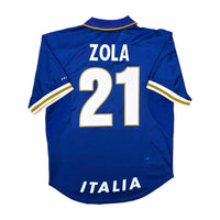 1996/97 Italy Home Football Shirt (XL) Nike 21 Zola - Football Finery - FF306436