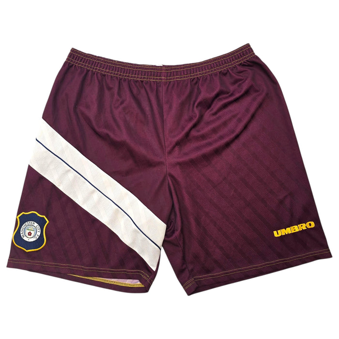 1996/97 Manchester City Football Shorts (XL) Umbro | Away - Football Finery - SS10027