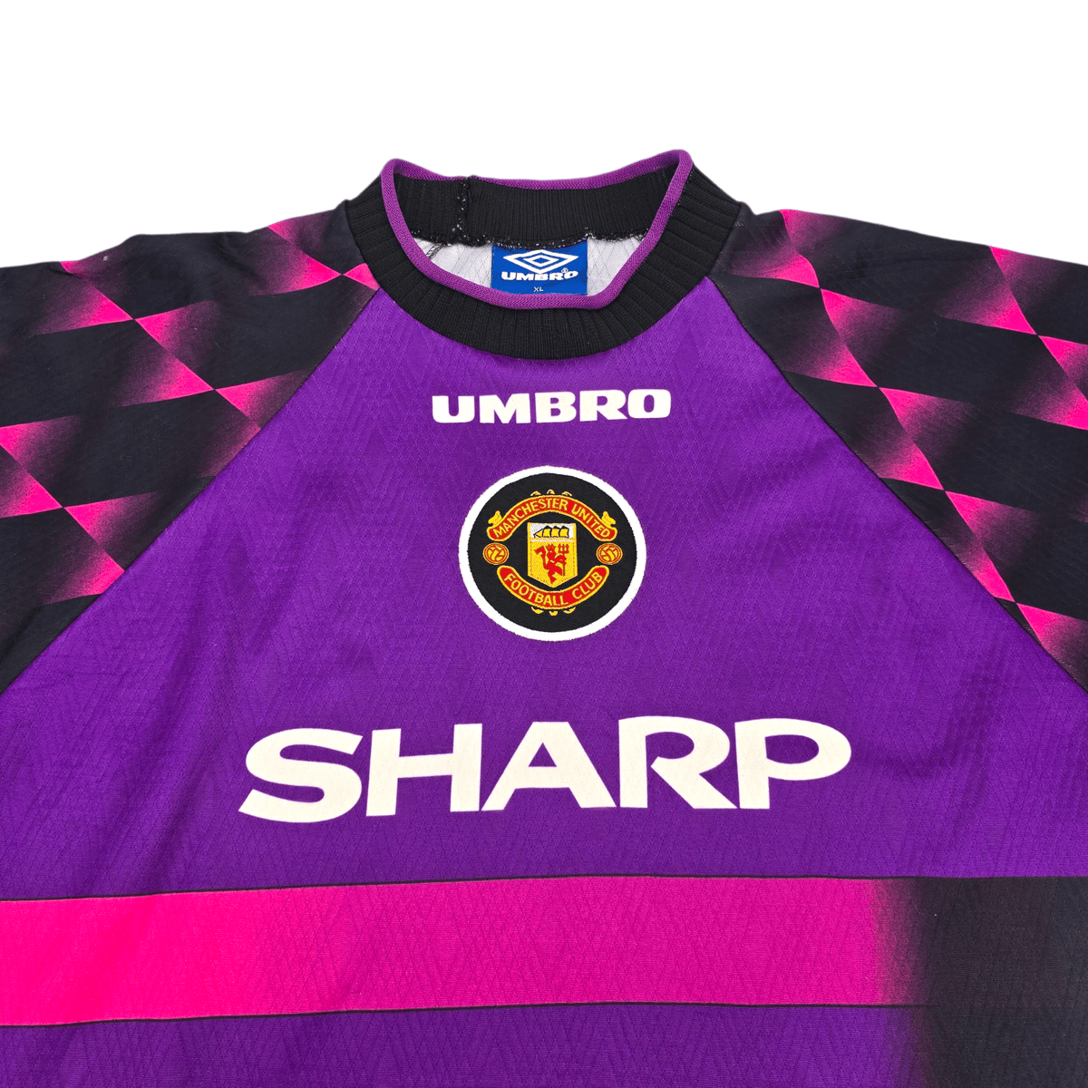 1996/97 Manchester United Goal Keeper Football Shirt (XL) Umbro 1 Schmeichel - Football Finery - FF301934