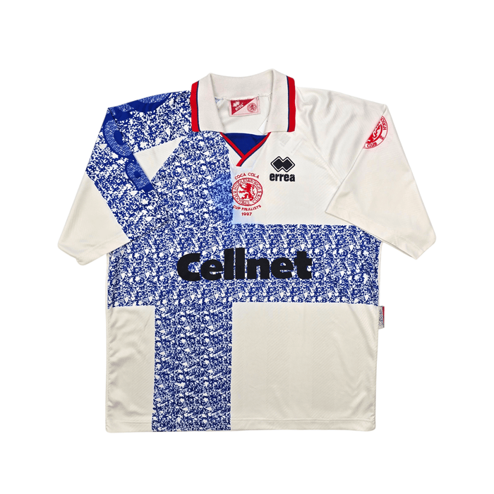 1996/97 Middlesbrough Away Football Shirt (XL) Errea (Coca Cola Cup 1997) - Football Finery - FF303158