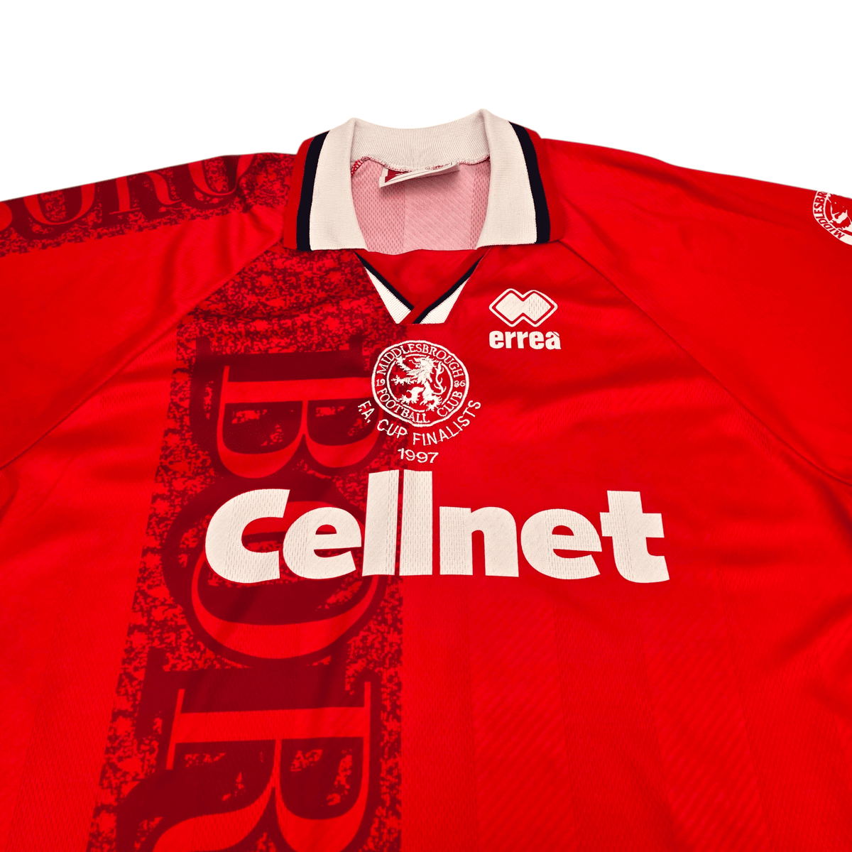 1996/97 Middlesbrough Home Football Shirt (XL) Errea 10 Juninho (FA Cup Finalists 1997) - Football Finery - FF302059