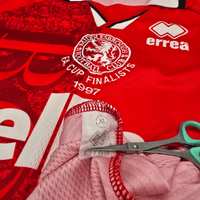 1996/97 Middlesbrough Home Football Shirt (XL) Errea 10 Juninho (FA Cup Finalists 1997) - Football Finery - FF302059