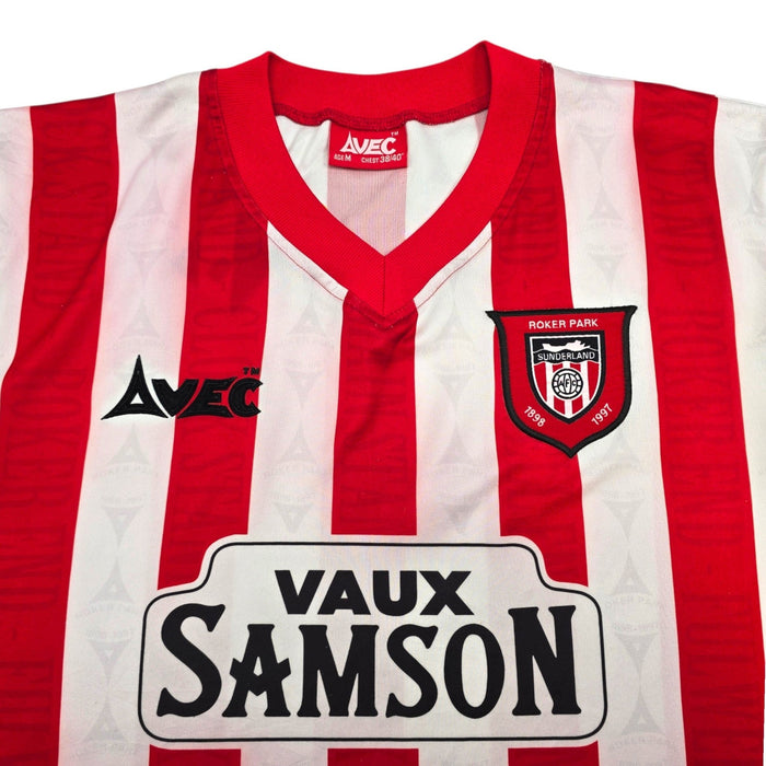 1996/97 Sunderland Home Football Shirt (M) Avec - Football Finery - FF306527