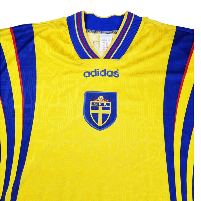 1996/97 Sweden Home Football Shirt (L) Adidas - Football Finery - FF202907