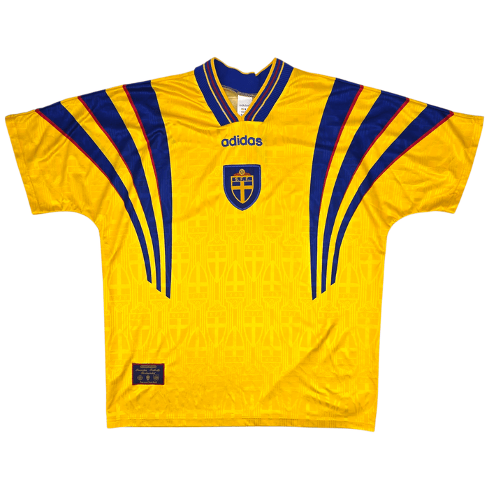 1996/97 Sweden Home Football Shirt (XL) Adidas - Football Finery - FF301697
