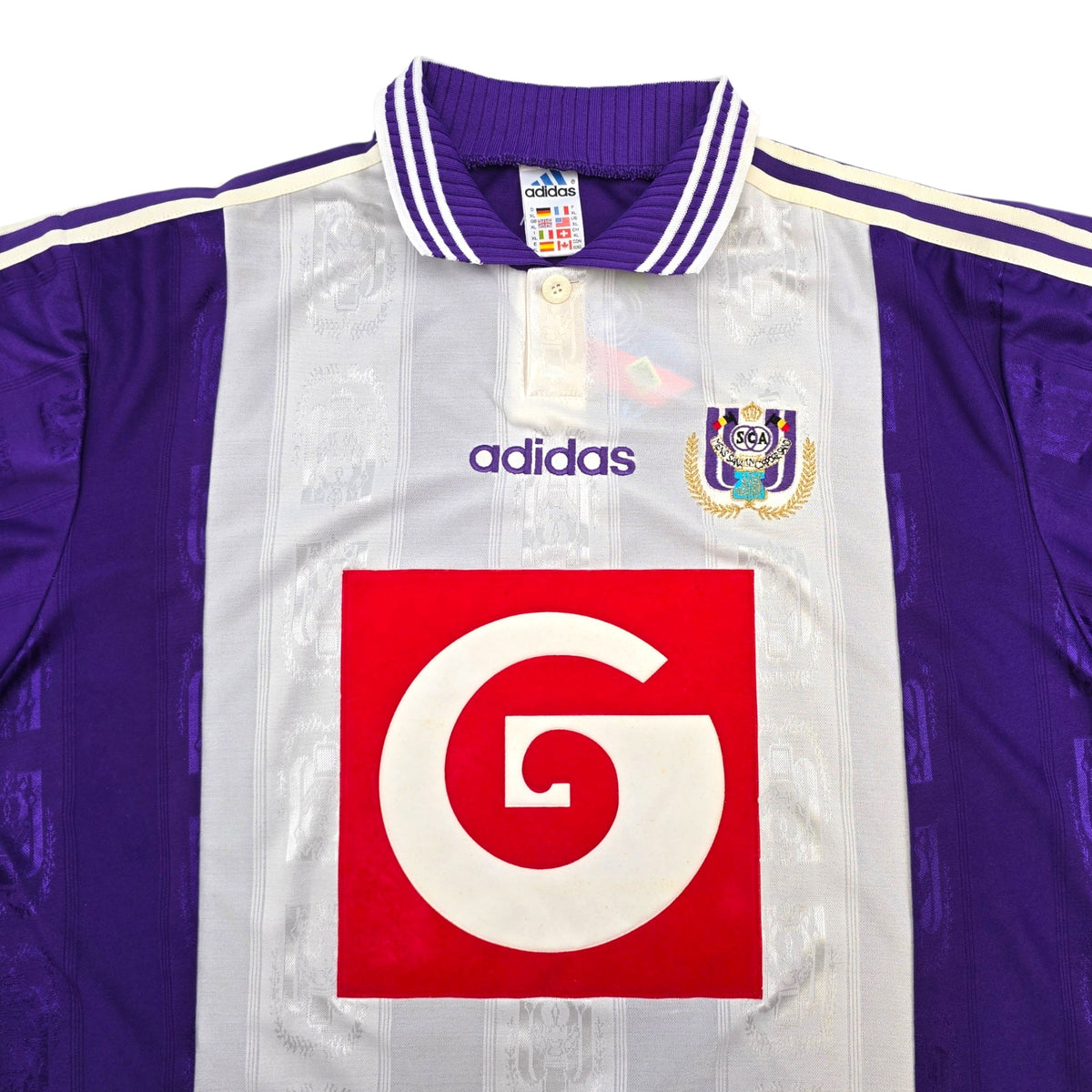 1996/98 Anderlecht Home Football Shirt (XL) Adidas - Football Finery - FF306718