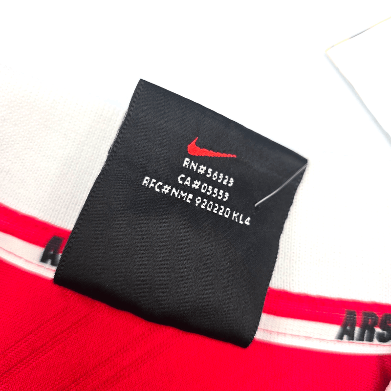 1996/98 Arsenal Home Football Shirt (2XL) Nike 8 Wright - Football Finery - FF301951