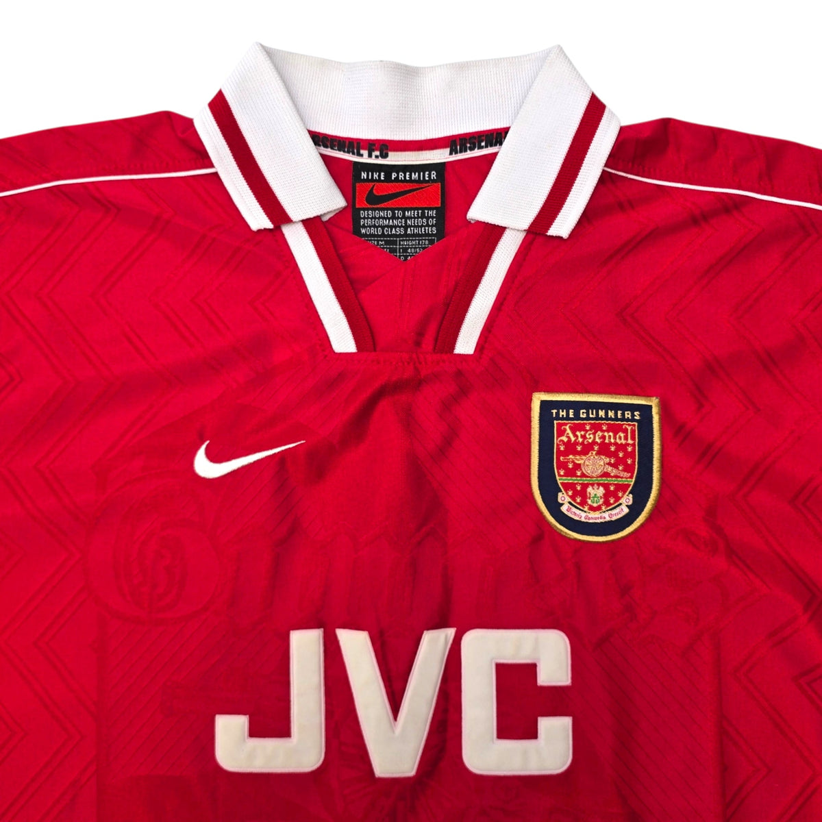 1996/98 Arsenal Home Football Shirt (M) Nike 10 Bergkamp - Football Finery - FF307174