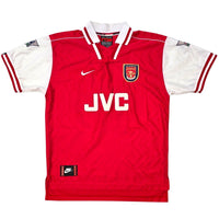 1996/98 Arsenal Home Football Shirt (M) Nike 10 Bergkamp - Football Finery - FF307174