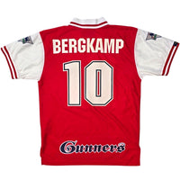 1996/98 Arsenal Home Football Shirt (M) Nike 10 Bergkamp - Football Finery - FF307174
