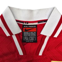 1996/98 Arsenal Home Football Shirt (M) Nike 10 Bergkamp - Football Finery - FF307174