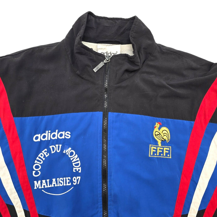1996/98 France Youth Team Training Jacket (M) Adidas | 'Coupe Du Monde Malaise 97' - Football Finery - FF306944