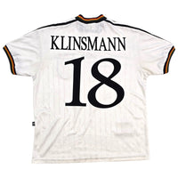 1996/98 Germany Home Football Shirt (L) Adidas 18 Klinsmann - Football Finery - FF305296