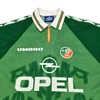1996/98 Ireland Home Football Shirt (L) Umbro 6 Keane - Football Finery - FF301886