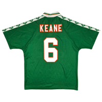 1996/98 Ireland Home Football Shirt (L) Umbro 6 Keane - Football Finery - FF301886