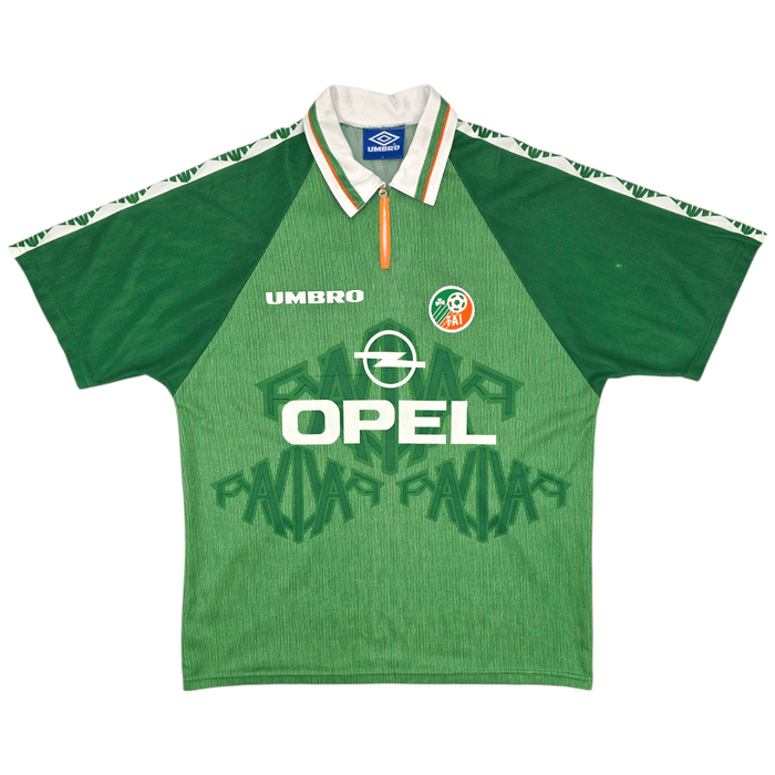 1996/98 Ireland Home Football Shirt (L) Umbro 6 Keane - Football Finery - FF301886