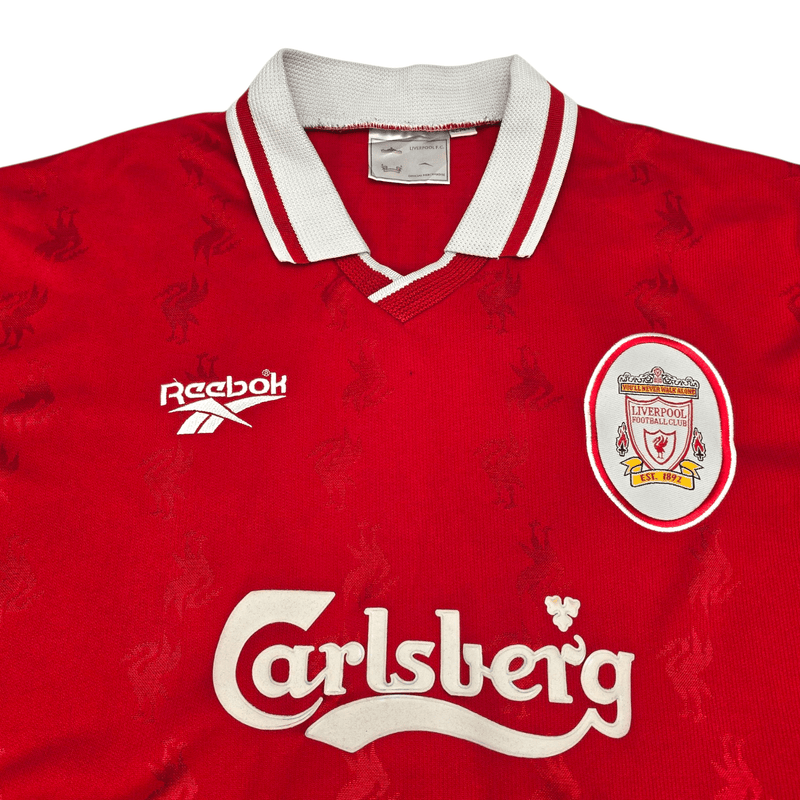 1996/98 Liverpool Home Football Shirt (L) Reebok 10 Barnes - Football Finery - FF302511