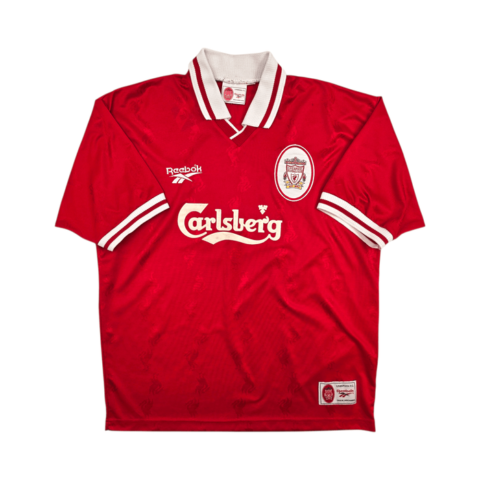 1996/98 Liverpool Home Football Shirt (L) Reebok 9 Fowler - Football Finery - FF304671