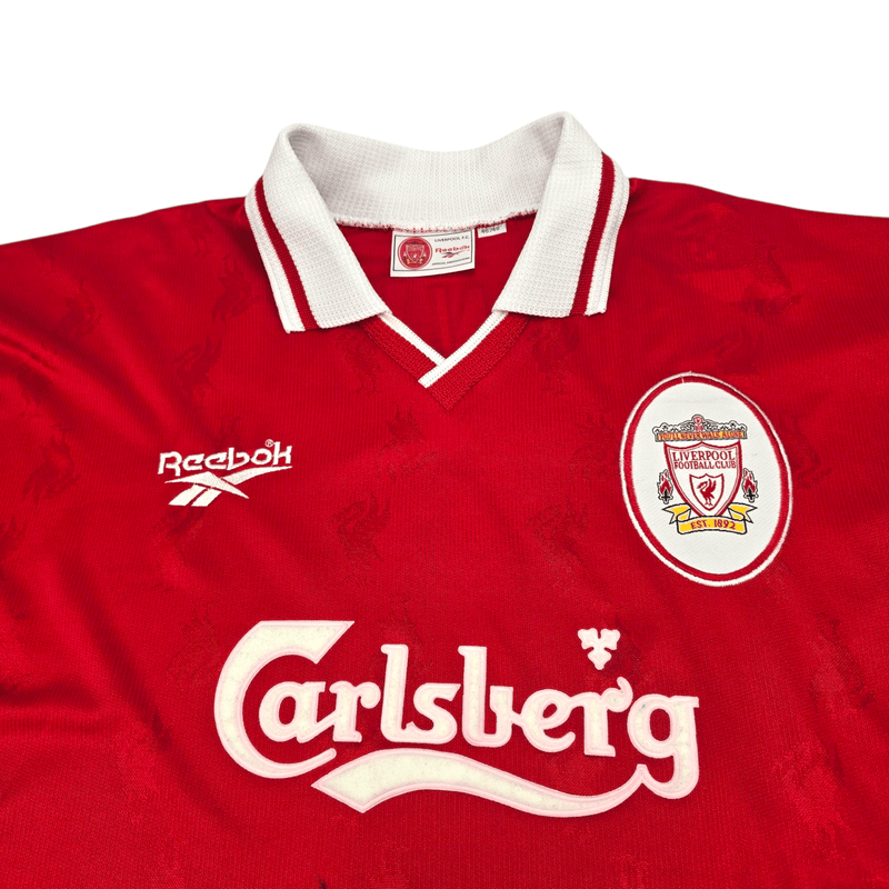 1996/98 Liverpool Home Football Shirt (XL) Reebok #9 Fowler - Football Finery - FF300522