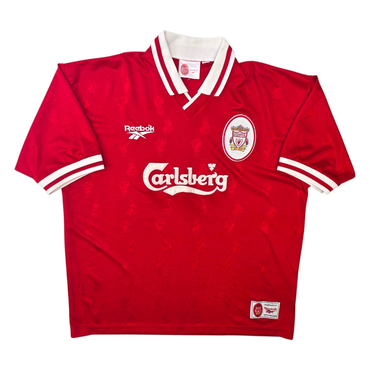 1996/98 Liverpool Home Football Shirt (XL) Reebok - Football Finery - FF305457