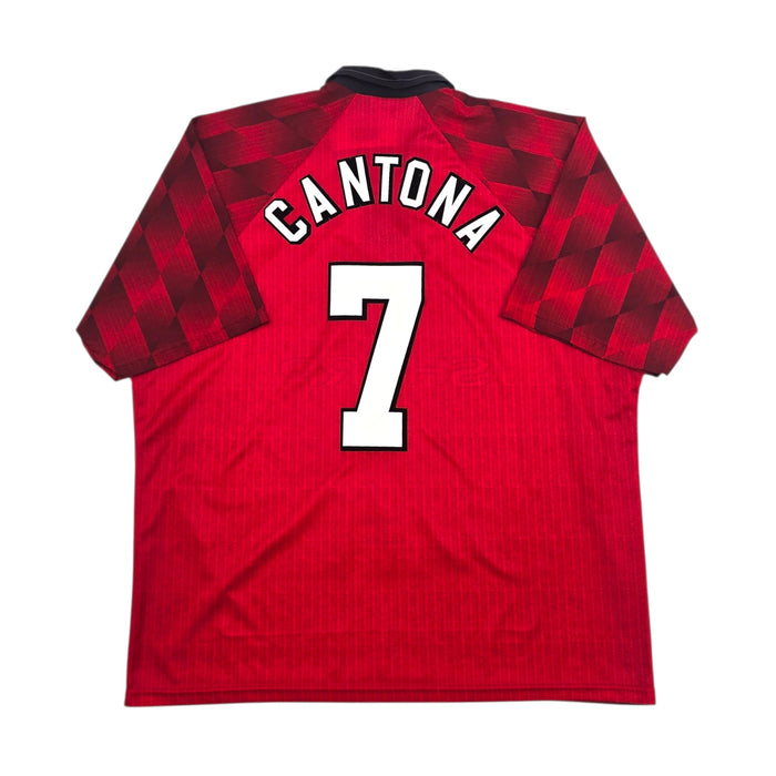 1996/98 Manchester United Home Football Shirt (2XL) Umbro 7 Cantona - Football Finery - FF305042