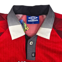 1996/98 Manchester United Home Football Shirt (2XL) Umbro 7 Cantona - Football Finery - FF305042