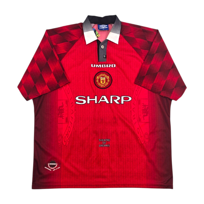 1996/98 Manchester United Home Football Shirt (2XL) Umbro 7 Cantona - Football Finery - FF305042