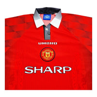 1996/98 Manchester United Home Football Shirt (L) Umbro #9 Cole - Football Finery - FF203075