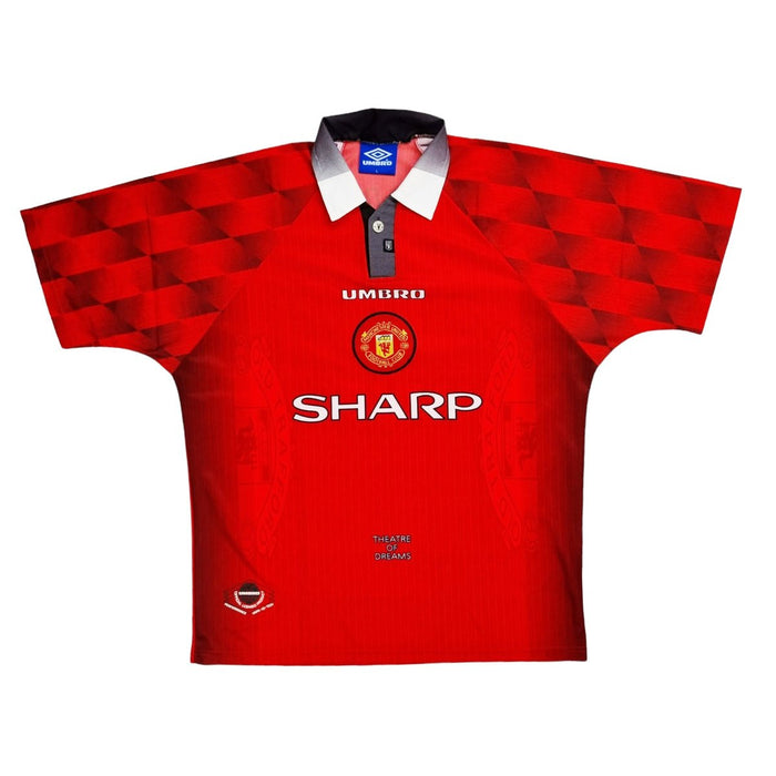 1996/98 Manchester United Home Football Shirt (L) Umbro #9 Cole - Football Finery - FF203075
