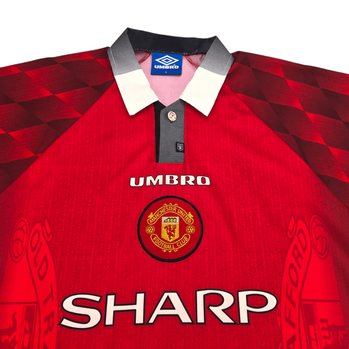 1996/98 Manchester United Home Football Shirt (L) Umbro - Football Finery - FF302081