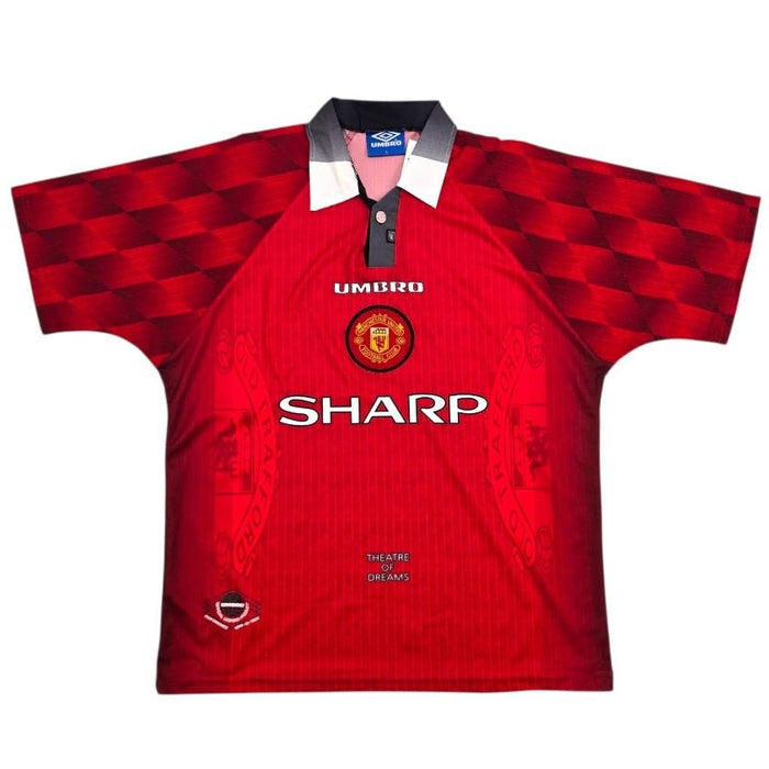 1996/98 Manchester United Home Football Shirt (L) Umbro - Football Finery - FF305541