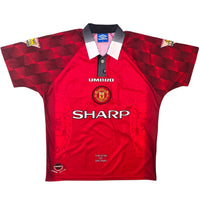 1996/98 Manchester United Home Football Shirt (M) Umbro 15 Poborsky - Football Finery - FF306058